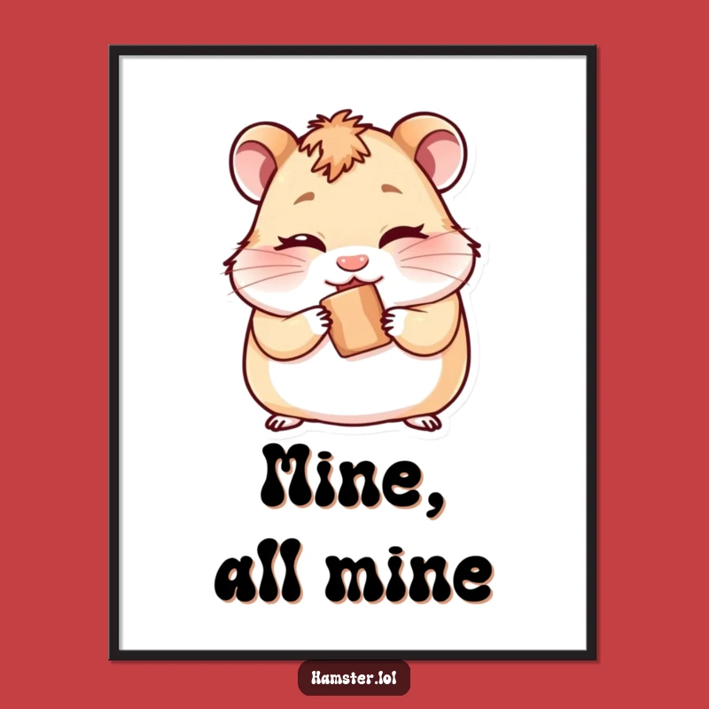 Funny Hamster Poster: Wall art of cheeky winking rodent, a delightful funny gift