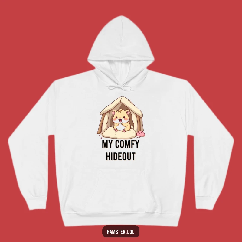 Cozy Funny Kawaii Hamster Fort Hoodie - Hilarious Gift for Ultimate Comfort