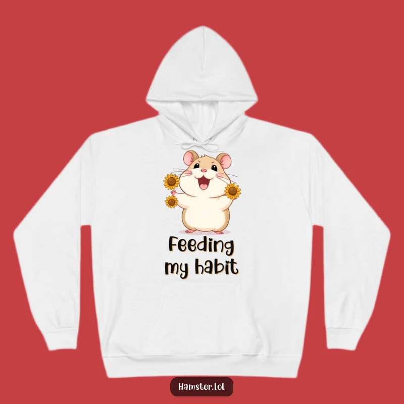 Cozy Funny Hamster Juggling Seeds Hoodie - Warm & Whimsical Gift
