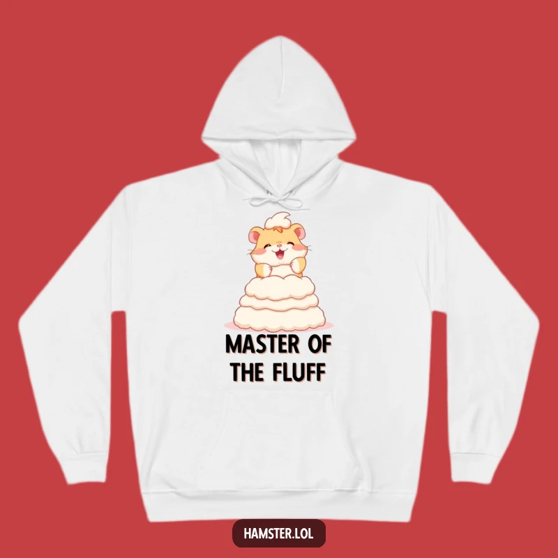 Funny Hamster Bedding Fluff Tower Hoodie: Cozy Cartoon Rodent Apparel Gift