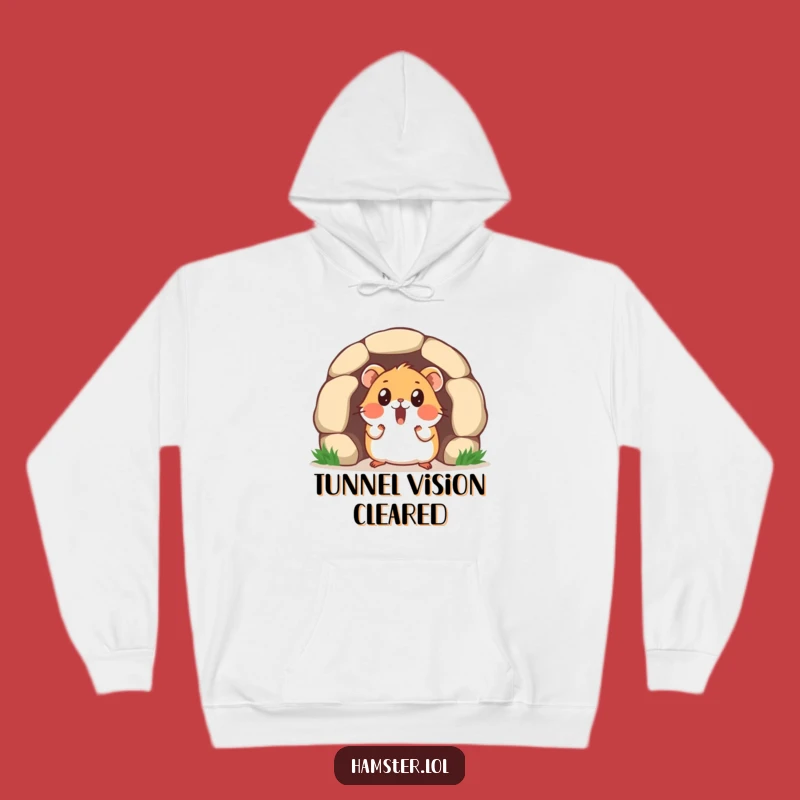 Funny Tunnel Surprise Hamster Hoodie - Cozy & Unexpected Gift