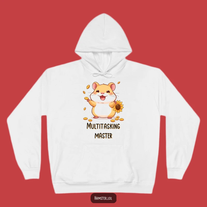 Funny Hamster Juggling Hoodie: Cozy Rodent Seed Master Gift