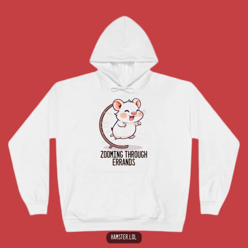 Funny Giggling Hamster Hoodie - Fast Wheel Runner, Cozy Gift
