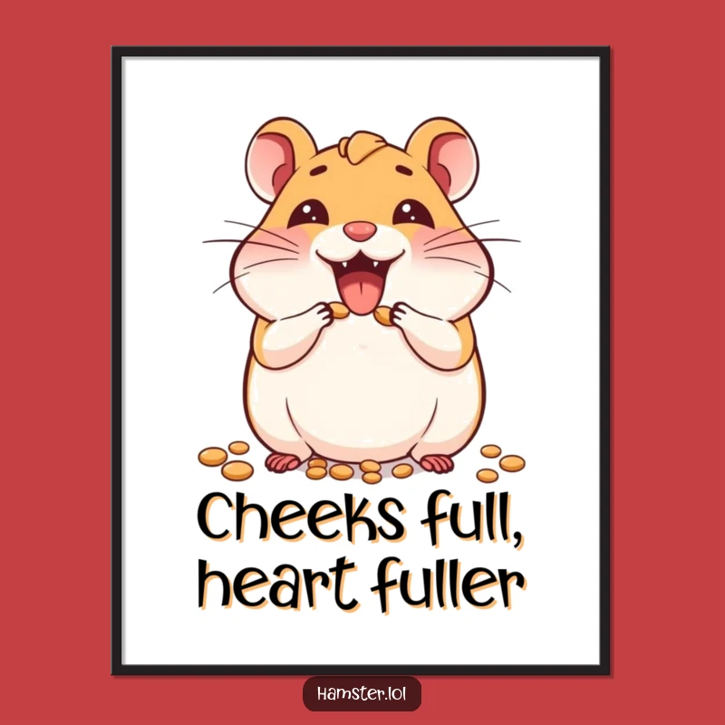 Free Printable Wall Art: Joyful Hamster Seeds, Funny Downloadable Art for Your Home