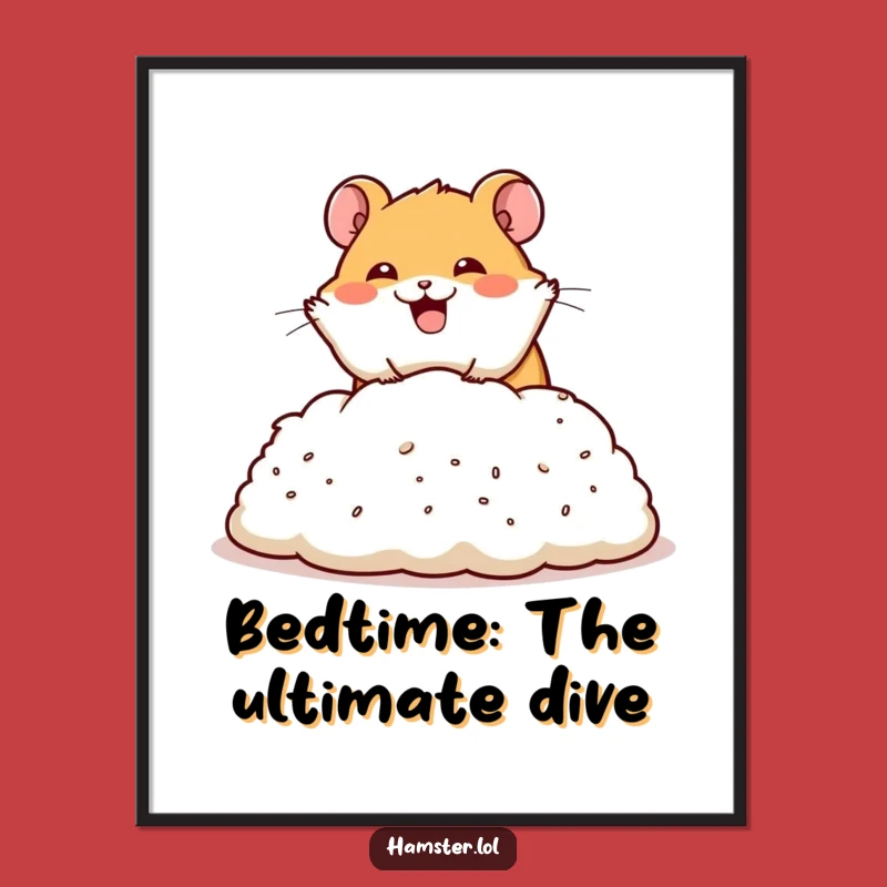 Free Printable Wall Art: Hamster Dive Bedding, Funny Downloadable Art for Cozy Spaces