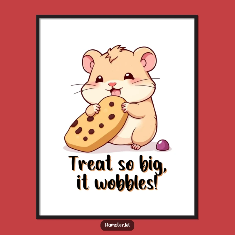 Free Printable Wall Art: Hamster's Big Score, Funny Downloadable Decor Gift