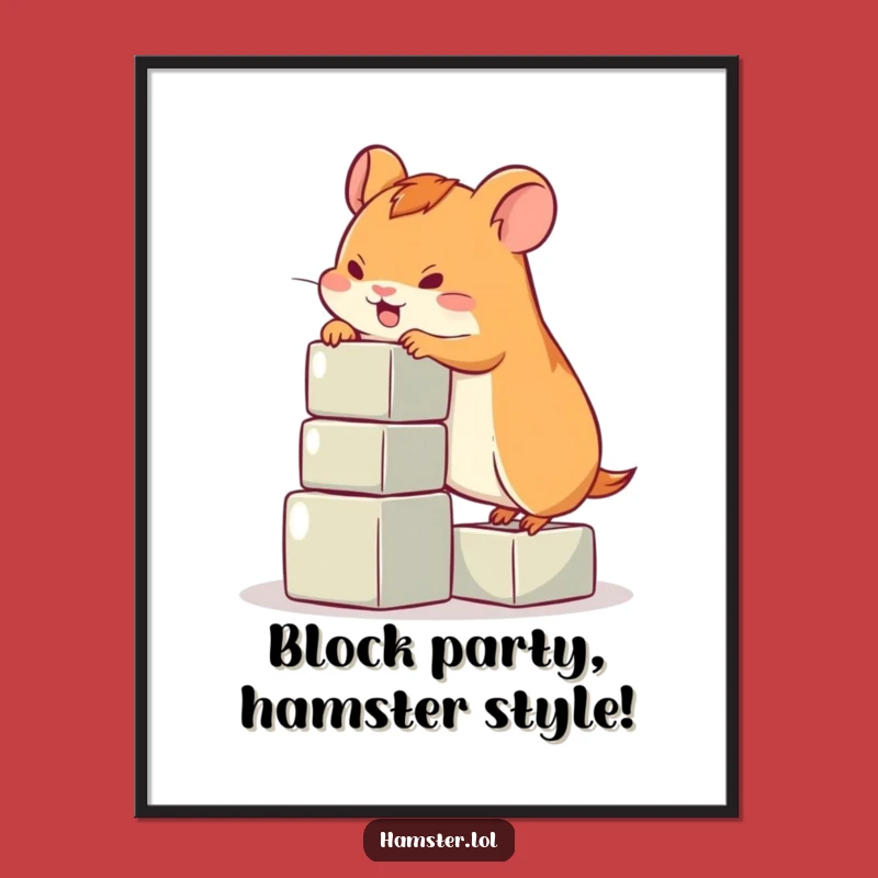 Free Printable Wall Art: Hamster's Bold Climb, Funny Downloadable Decor Gift