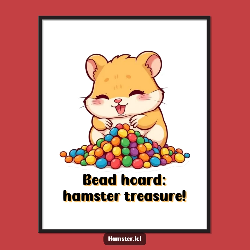 Free Printable Wall Art: Hamster's Collection, Funny Downloadable Decor Gift