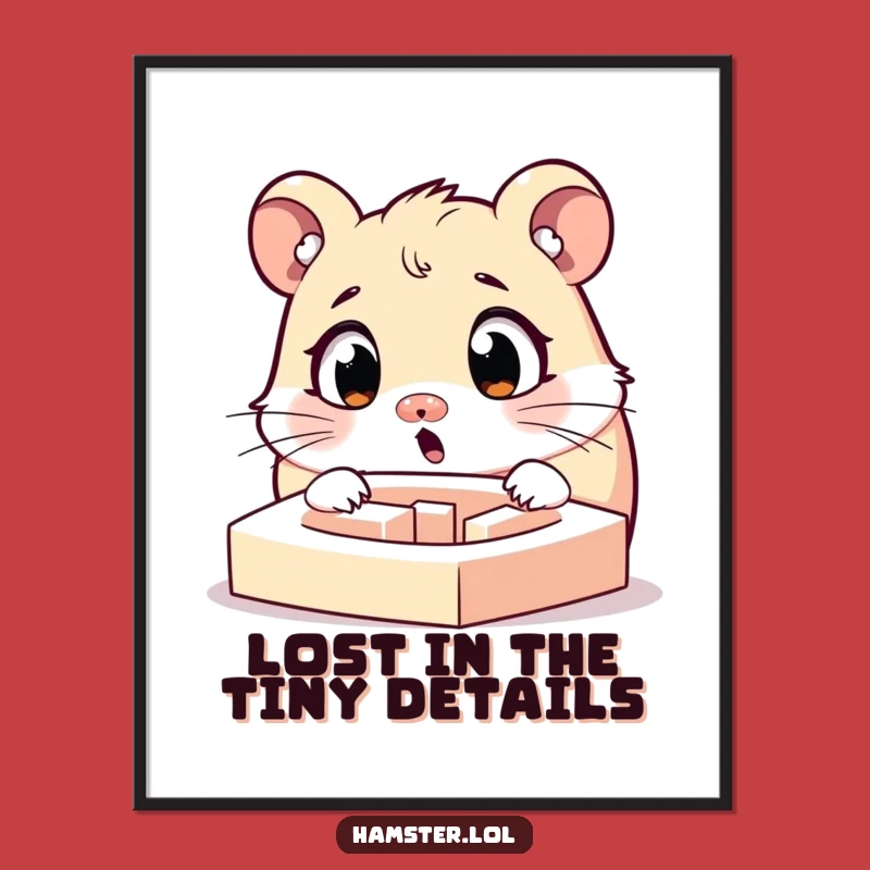 Free Printable Wall Art: Surprised Hamster Maze - Funny Downloadable Decor!