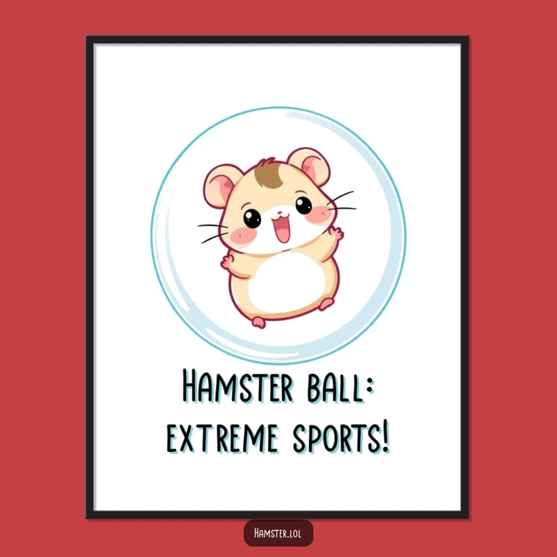 Free Printable Wall Art: Hamster's Joyride, Funny Downloadable Decor Gift