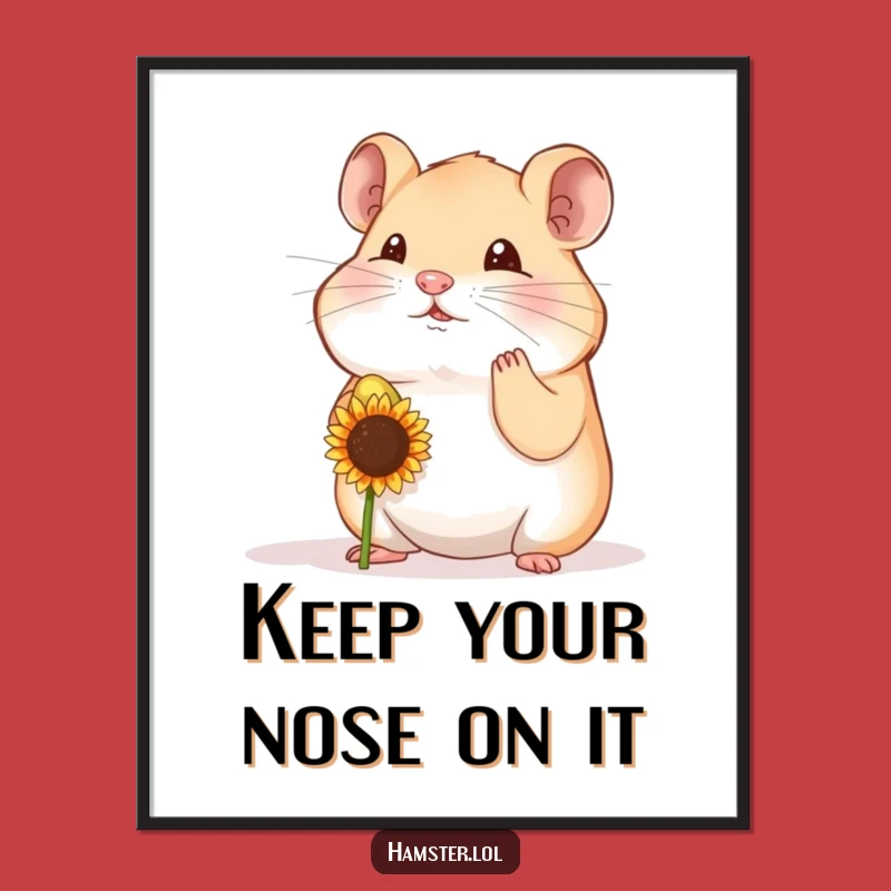 Funny Free Printable Wall Art: Hamster's Delicate Balance - DIY Downloadable Decor
