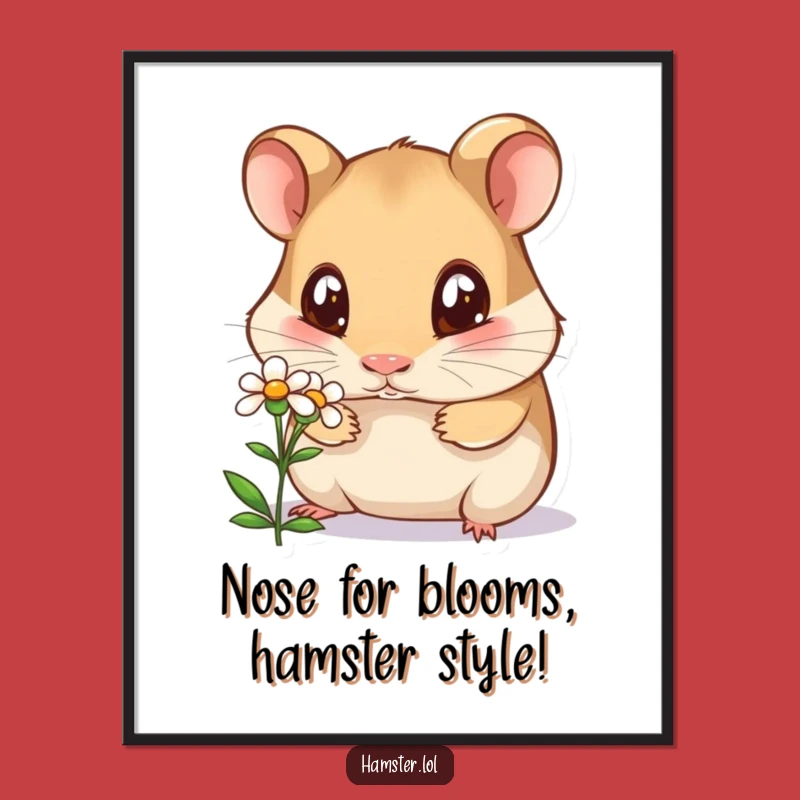 Free Printable Wall Art: Hamster's Curiosity, Funny Downloadable Nature Gift