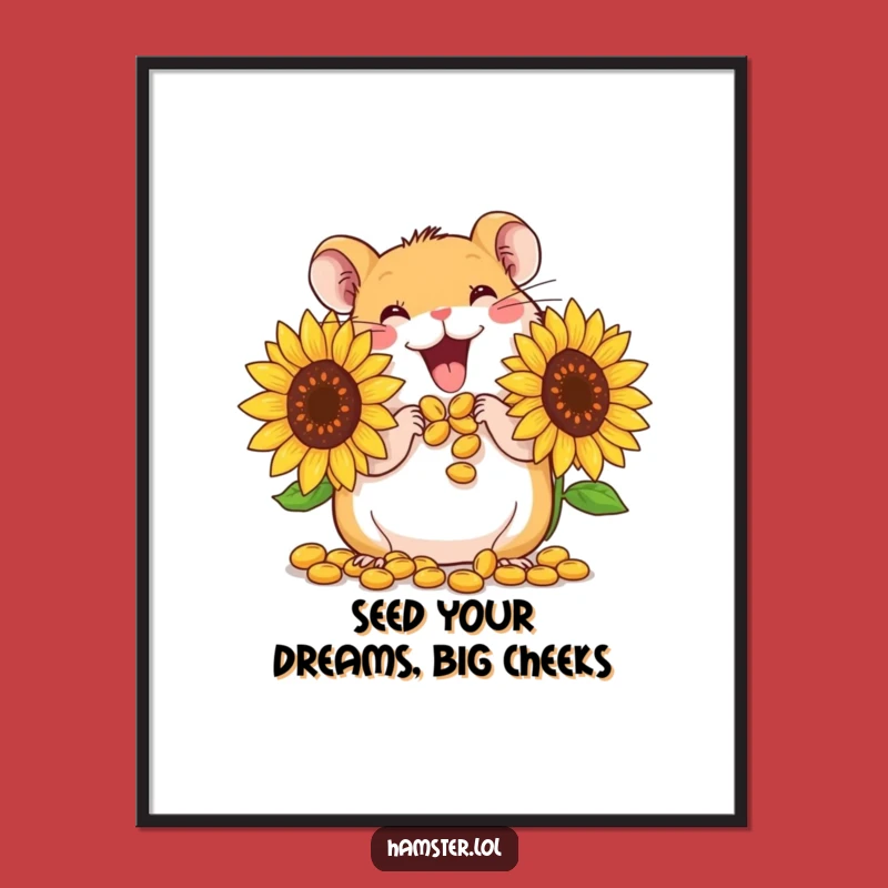 Free Printable Hamster Cheeks Wall Art - Cute & Funny Downloadable Decor