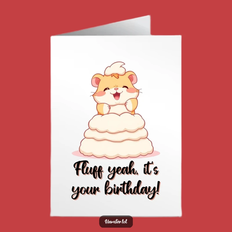 Free Printable Hamster Birthday Card: Funny Downloadable Gift for Fluff Lovers
