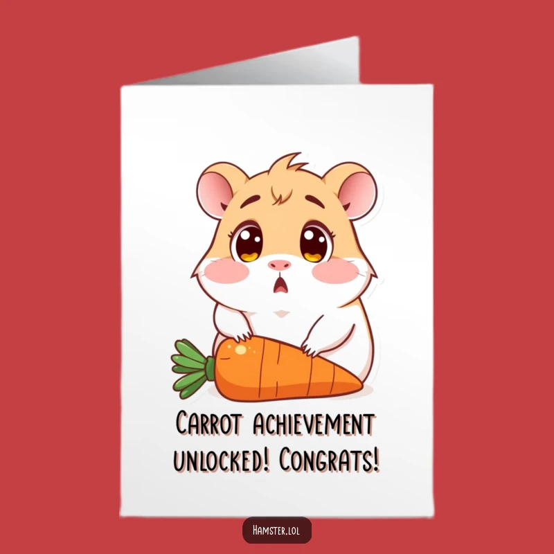 Free Printable Congrats Card: Shocked Hamster Sit-uation, Unique Downloadable Gift Idea