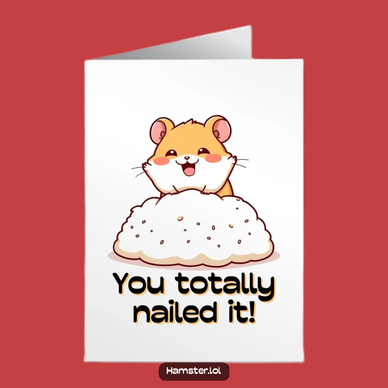 Free Printable Congrats Card: Hamster Dive Bedding, Downloadable DIY Gift