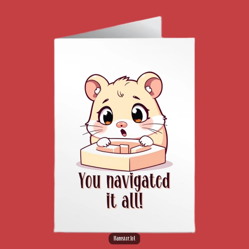 Free Printable Congrats Card: Hamster Maze - Funny Downloadable Gift!