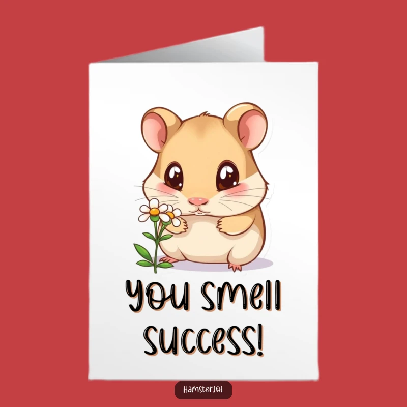 Free Printable Congrats Card: Hamster's Discovery, Funny Downloadable Bloom Gift