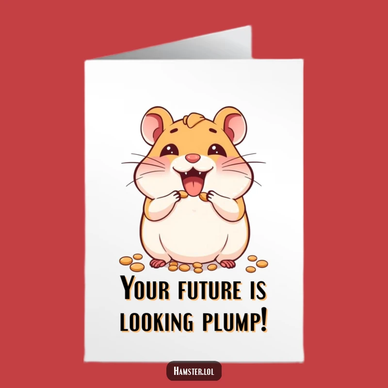 Free Printable Congrats Card: Joyful Hamster Seeds, Downloadable DIY Gift