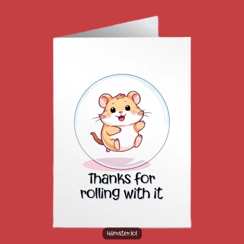 Free Printable Hamster Ball Thank You Card - Fun & Funny Downloadable