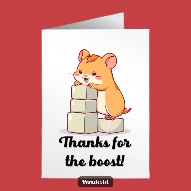Free Printable Thank You Card: Hamster's Effort, Funny Downloadable Gratitude Gift