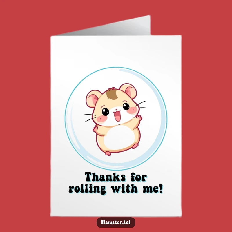 Free Printable Thank You Card: Hamster's Rush, Funny Downloadable Appreciation Gift