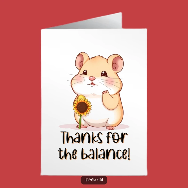 Free Printable Thank You Card: Hamster's Seed of Thanks - Funny Downloadable Gift