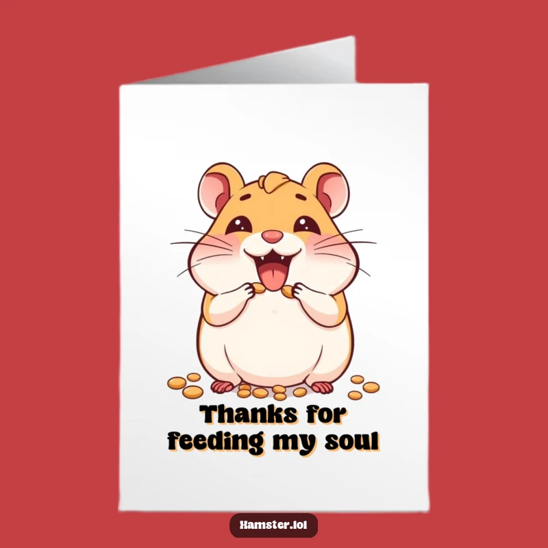Free Printable Thank You Card: Hamster Seeds Galore, Downloadable DIY Gift
