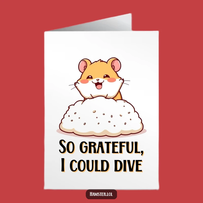 Free Printable Thank You Card: Hamster Dive Bedding, Downloadable DIY Gift