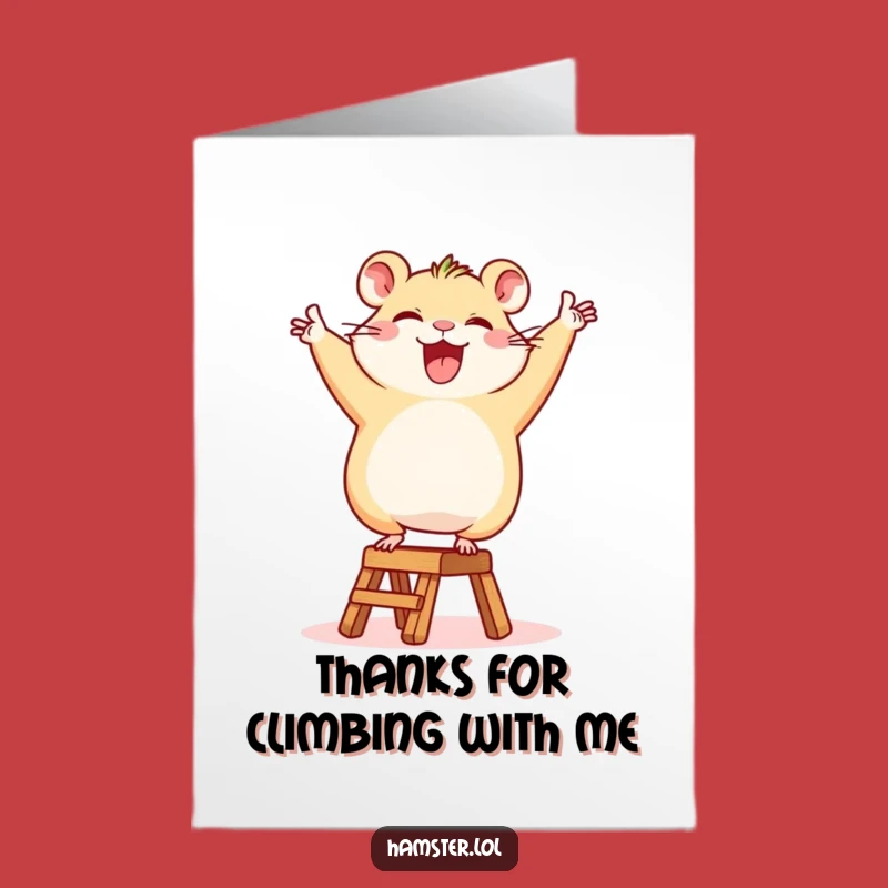 Free Printable Hamster Ladder Thank You Card - Joyful & Funny Downloadable