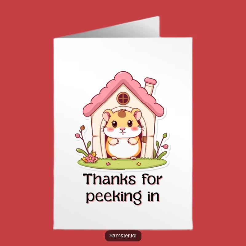 Free Printable Hamster House Thank You Card - Curious & Funny Downloadable