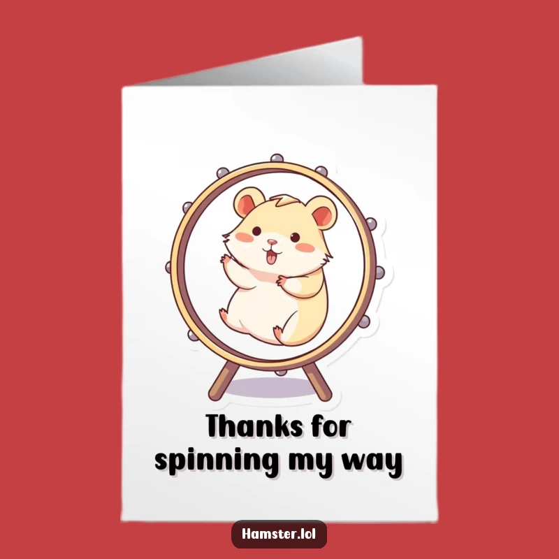 Free Printable Thank You Card: Hamster Gratitude - Humorous Downloadable Appreciation