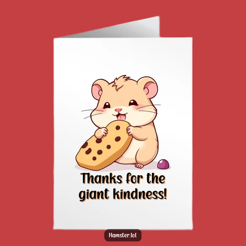 Free Printable Thank You Card: Hamster's Bounty, Funny Downloadable Gratitude Gift