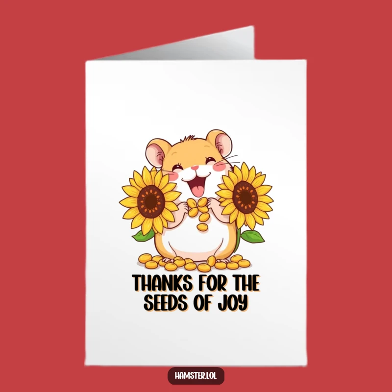 Free Printable Hamster Cheeks Thank You Card - Cute & Funny Downloadable