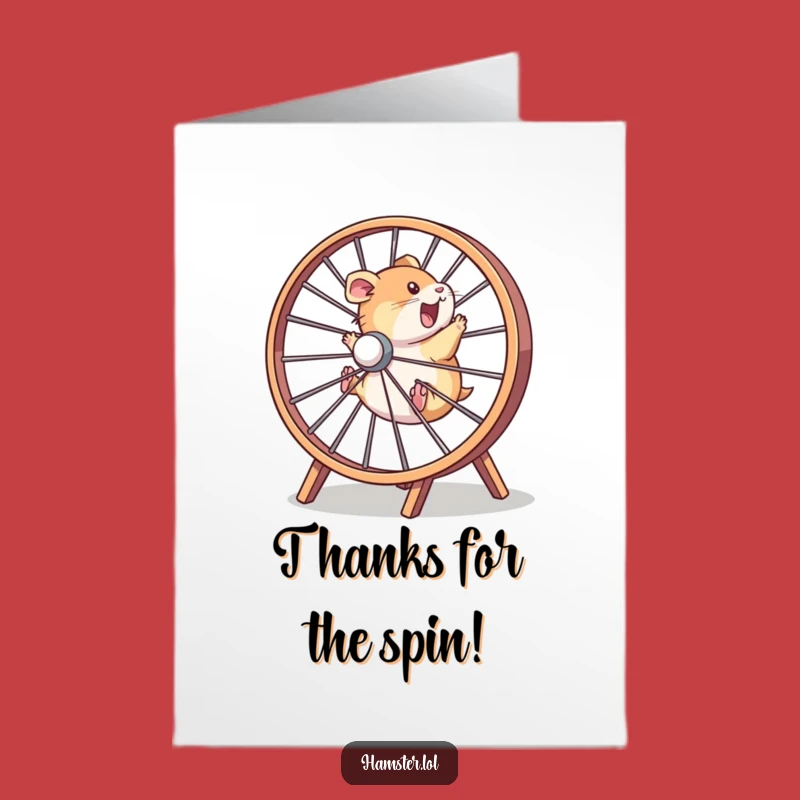 Free Printable Thank You Card: Hamster's Speed Thanks - Funny Downloadable Gift