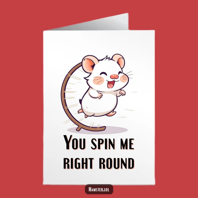 Free Printable Thank You Card: Speedy Hamster Wheel, Downloadable DIY Gift