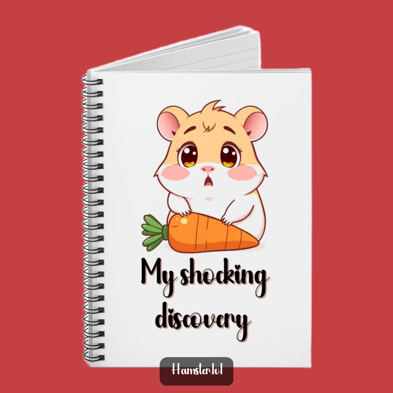 Funny Hamster Notebook: Journal with surprised rodent on carrot, a fun funny gift for notes