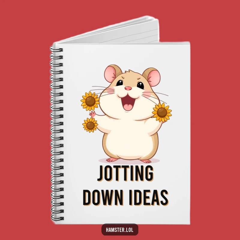 Funny Hamster Juggling Seeds Notebook - Jot Down Ideas with Skillful Flair!