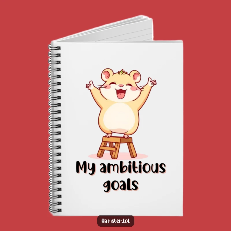 Funny Hamster Ladder Notebook: Happy Character Victory Dance, Journal Humorous Gift for Ideas