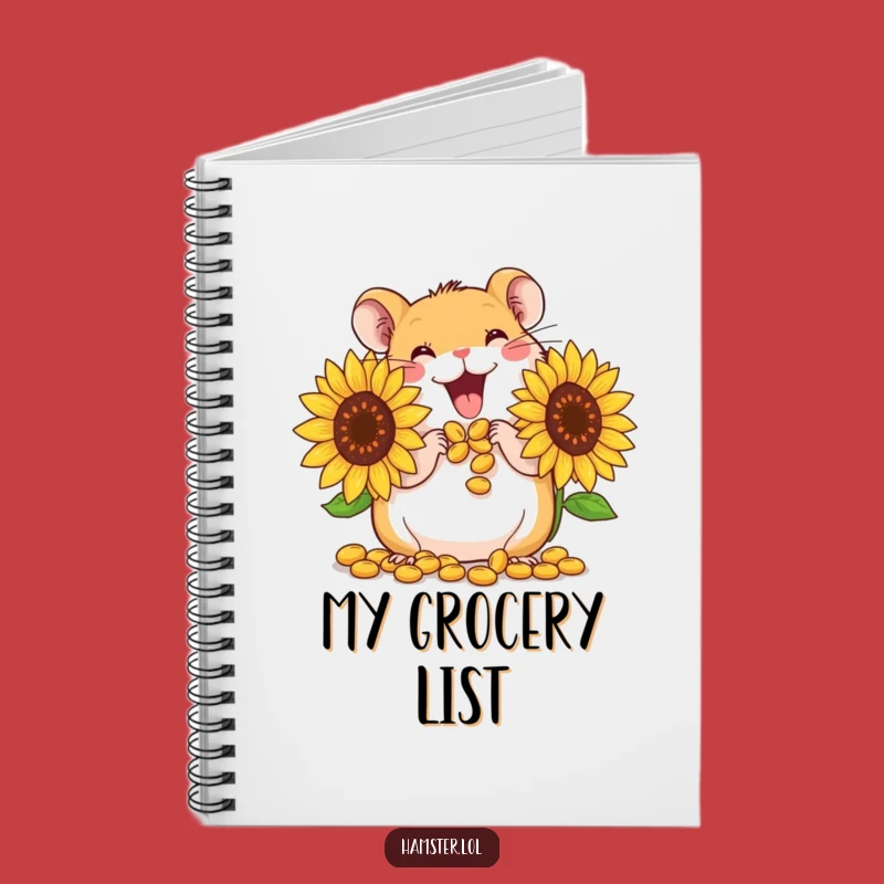 Funny Hamster Seed Notebook: Cute Character Stuffing Cheeks, Journal Humorous Gift for Notes