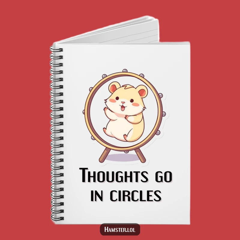 Funny Hamster Wheel Notebook - Jot Down Ideas with Humorous Energy!