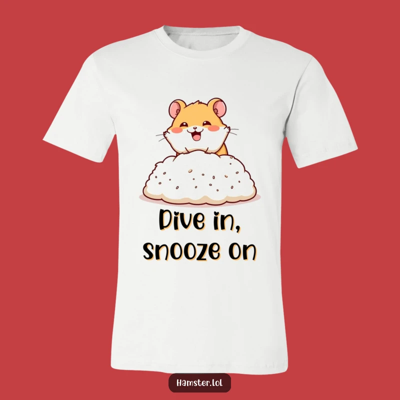 Funny Hamster Dive T-Shirt - Happy Bedding Lover, Funny Gift