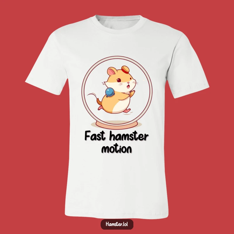 Funny Fast Hamster Wheel T-Shirt - Run Your Day with Fun!