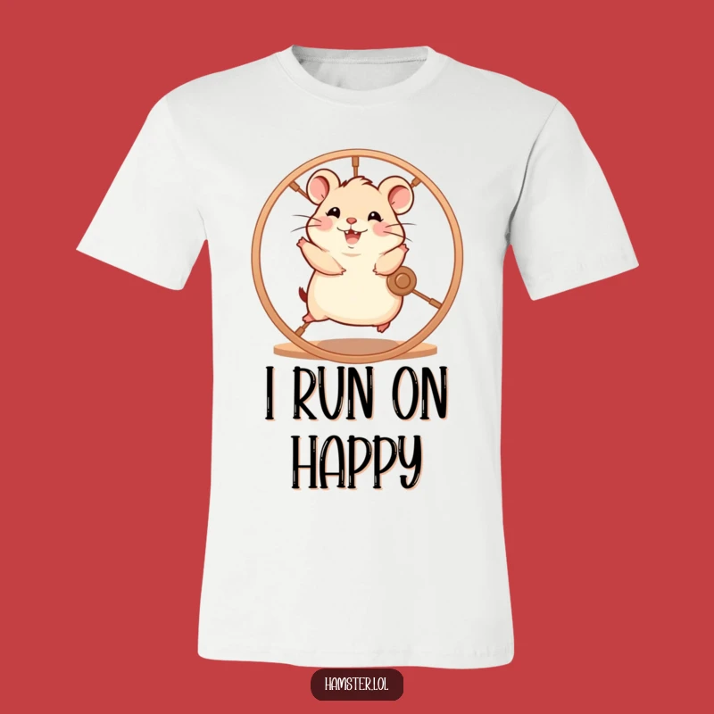 Funny Hamster Wheel T-Shirt: Enthusiastic Runner, Comical Gift Idea