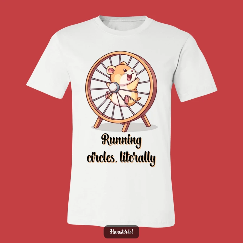 Funny Hamster Zooming Wheel T-Shirt - Hilarious Gift for Energetic Souls