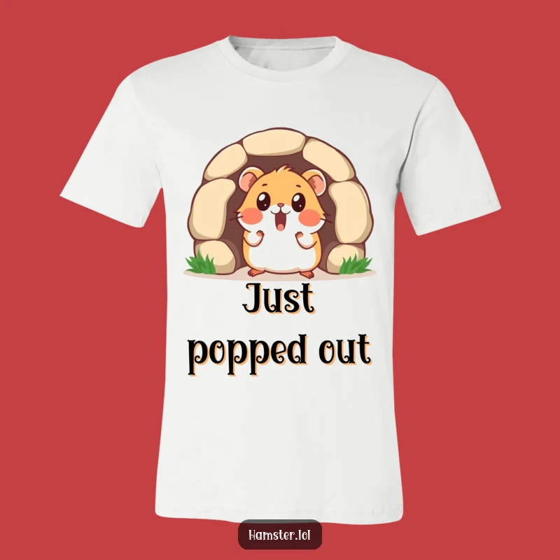 Funny Peek-a-Boo Hamster T-Shirt - Surprised Character Tee, Gift