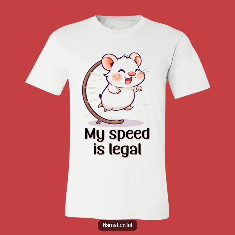 Funny Turbo Hamster T-Shirt - Giggling Speedster, Funny Gift