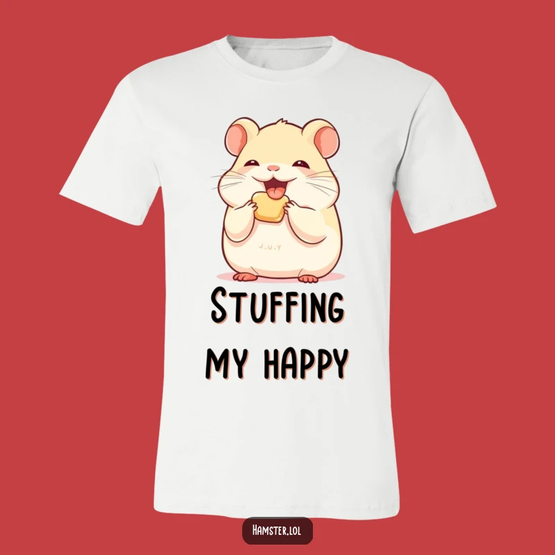 Funny Hamster Cheeks T-Shirt - Stuff Your Style with Joy!