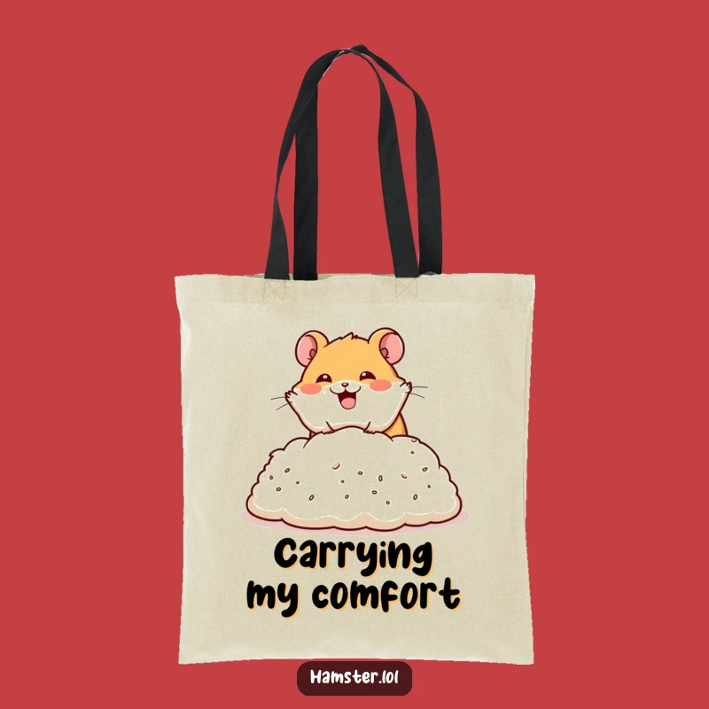 Funny Hamster Dive Tote Bag - Happy Comfort Seeker, Funny Gift