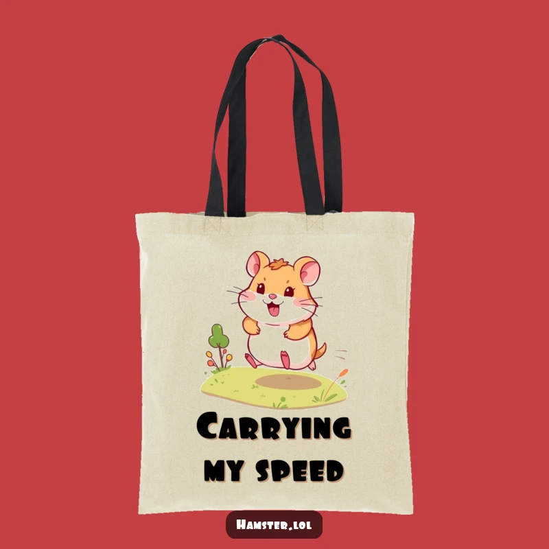Funny Hamster Dash Tote Bag - Carry Your Energy & Essentials!